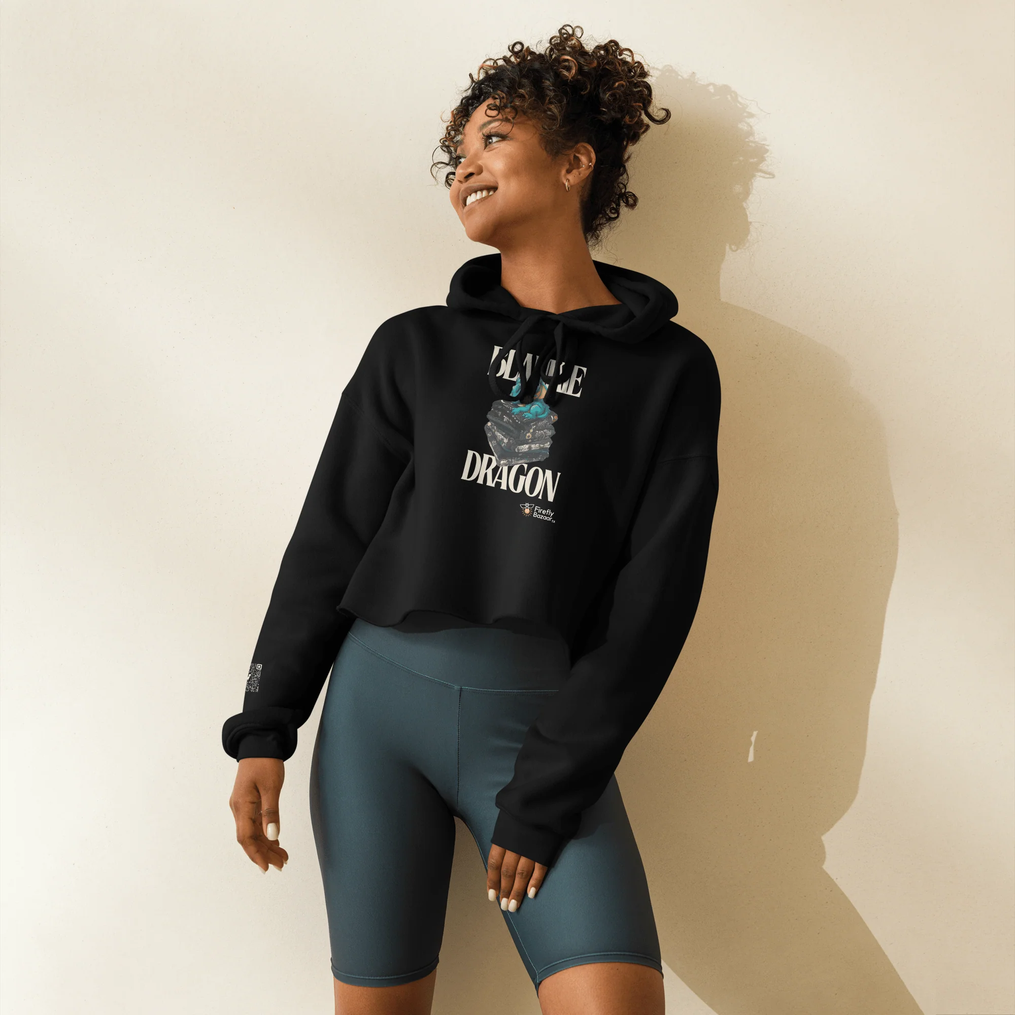Blankie Dragon Crop Hoodie - Image 4