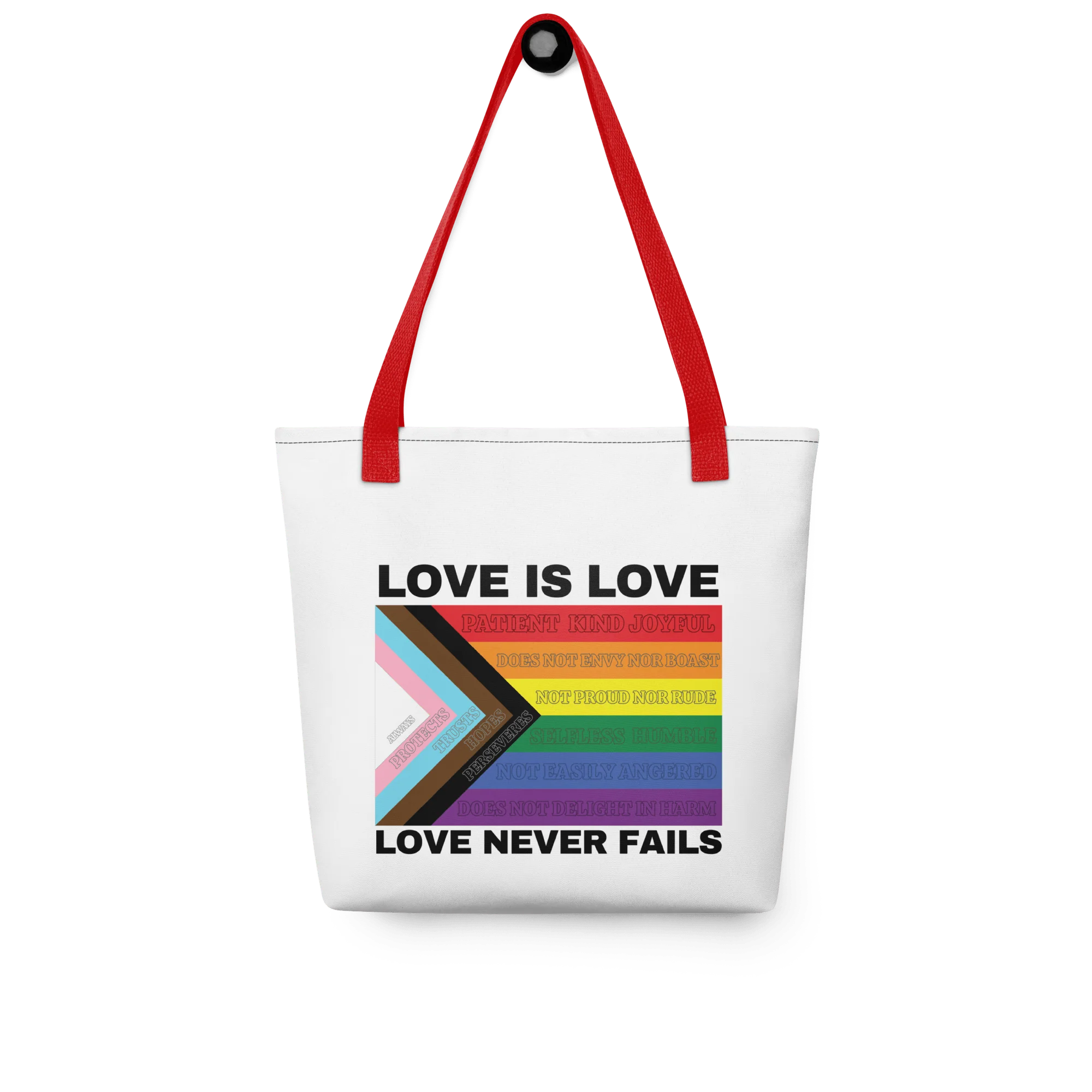 Love Never Fails Tote bag - Image 3