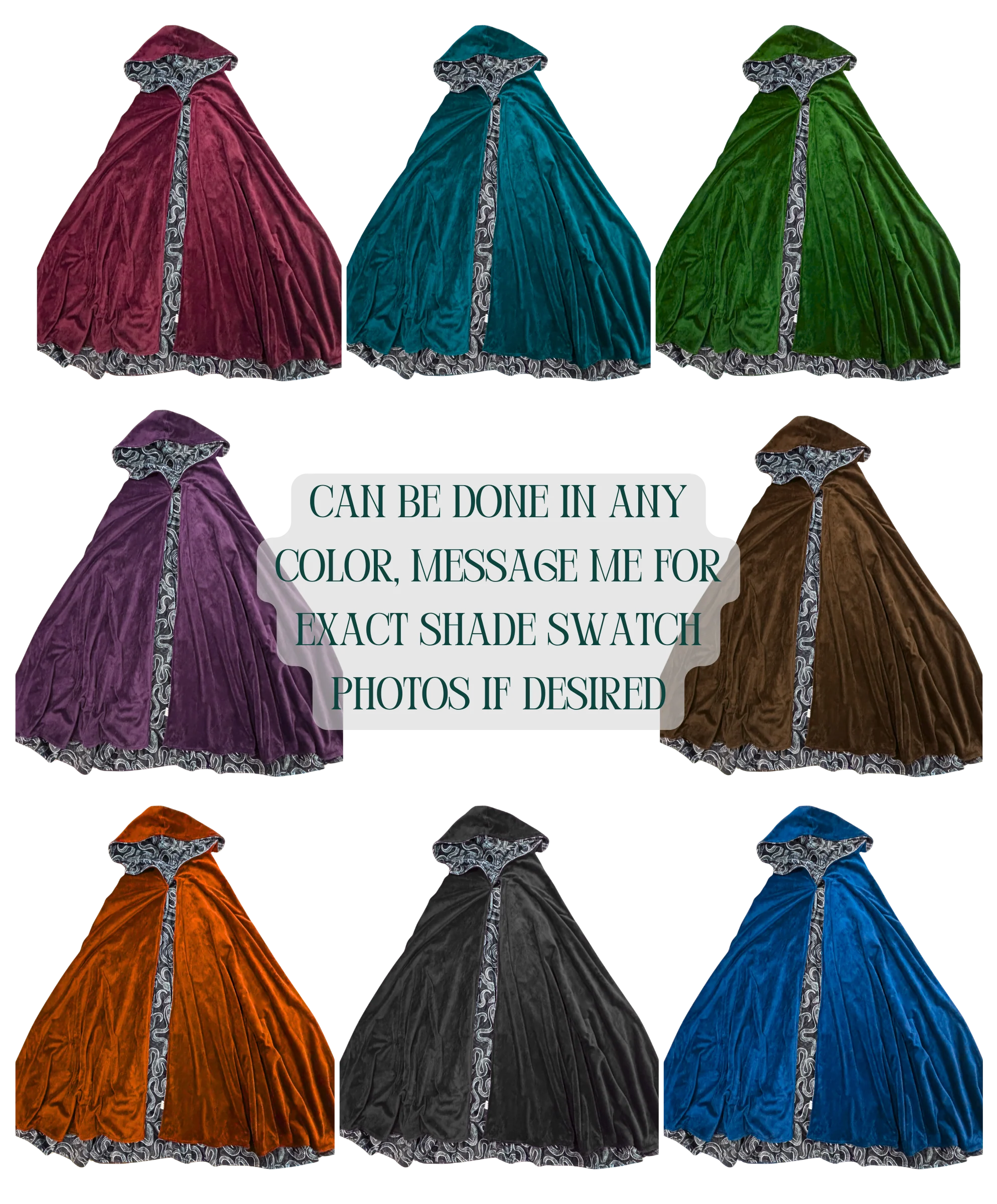 Standard Minky Cloak - Customizable Hooded Cape - Image 4